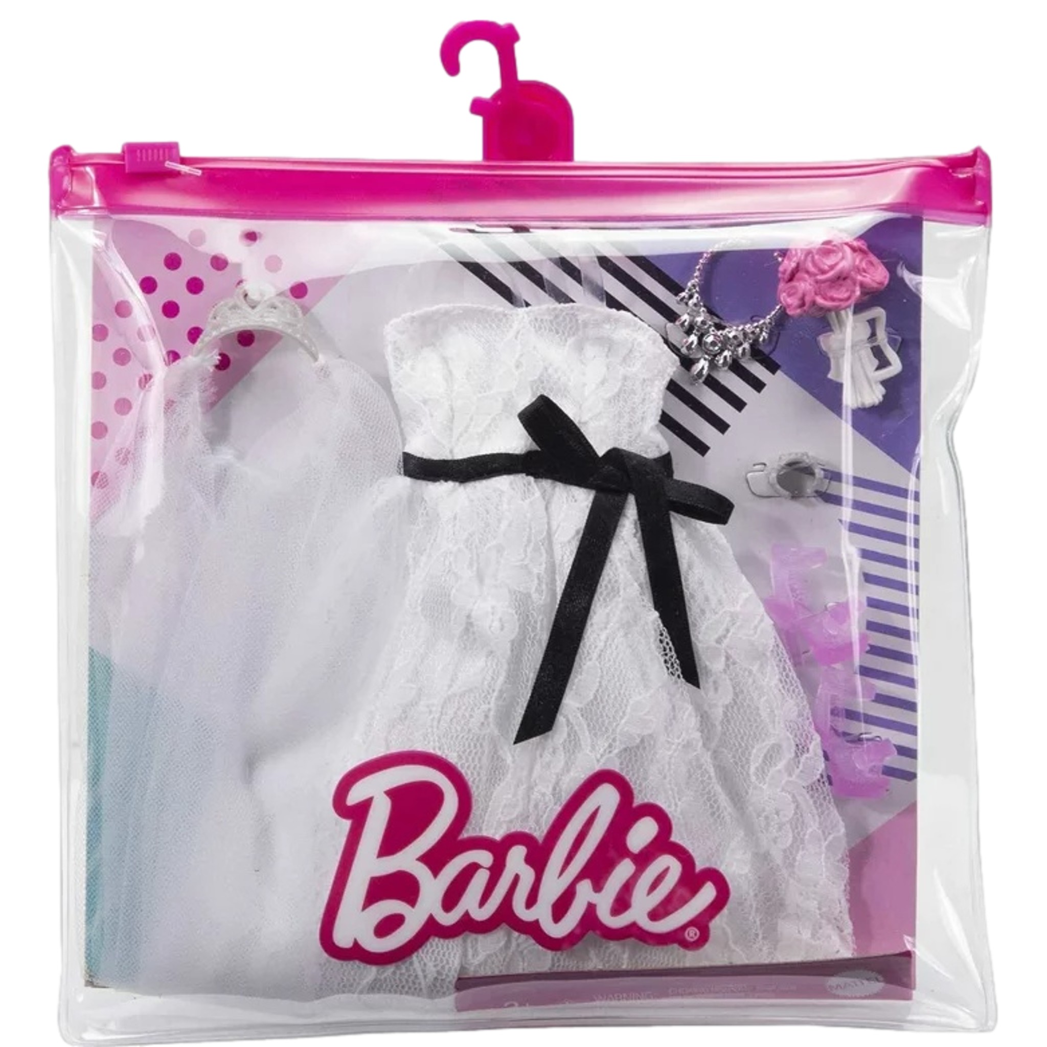 Barbie Wedding Fashion Pack Doll Clothes Set with Bridal Dress & 5 Accessories
