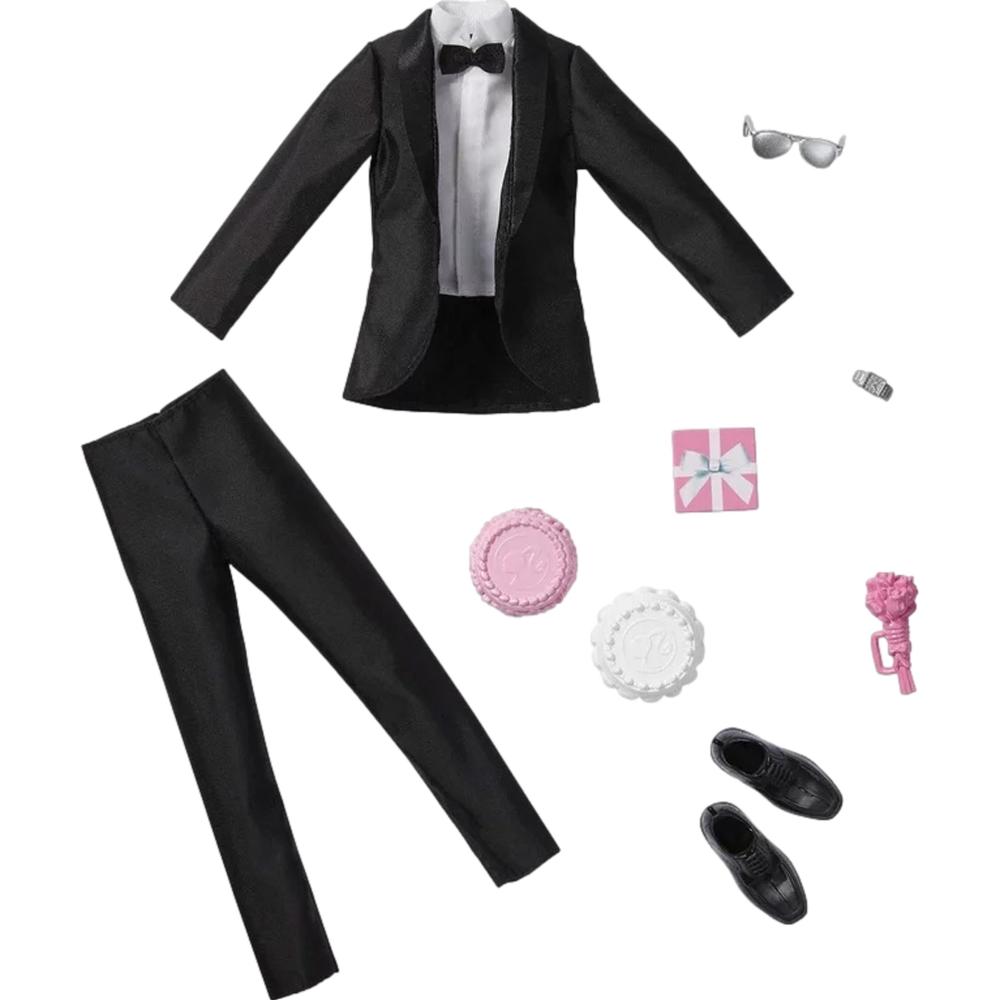 Barbie Ken Wedding Fashion Pack Doll Clothes Set with Tuxedo & 7 Accessories