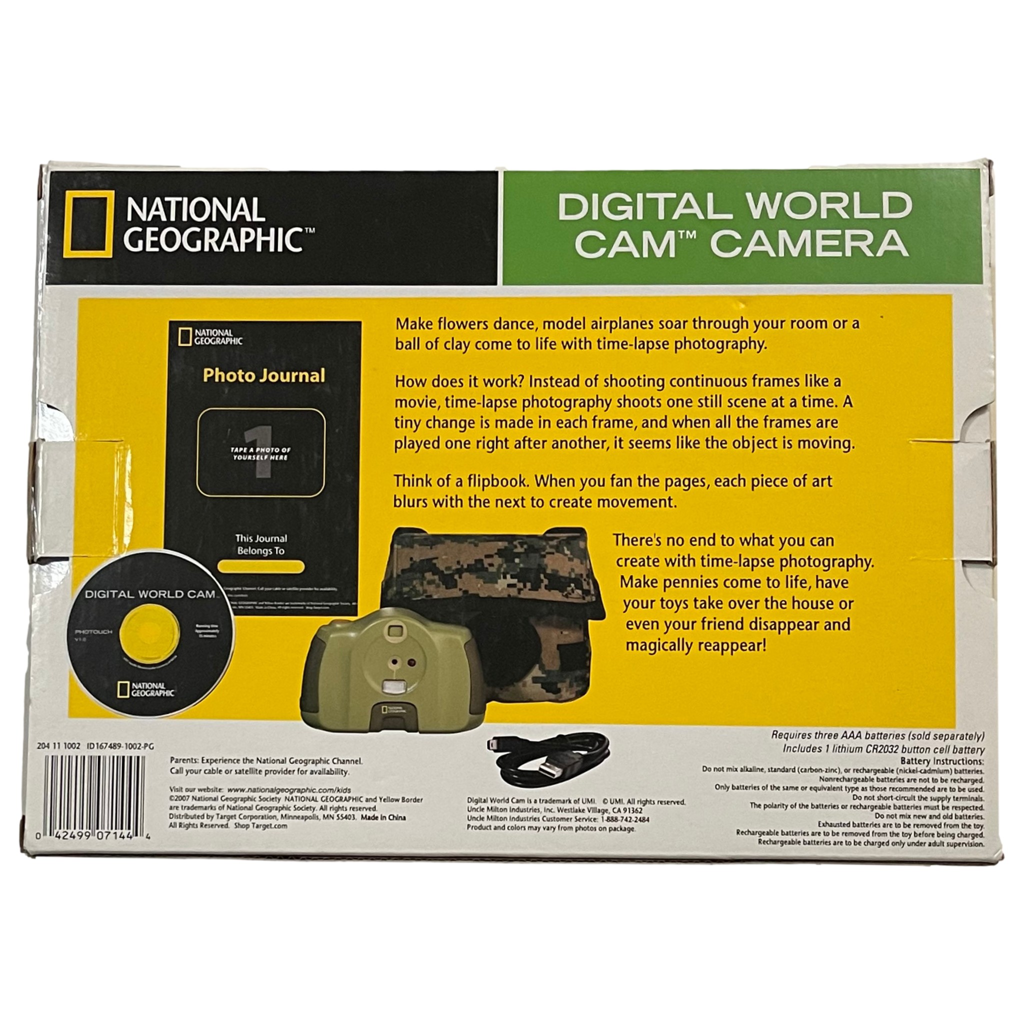 National Geographics National Geographic Kids Digital World Cam Camera with Time Lapse Night Vision