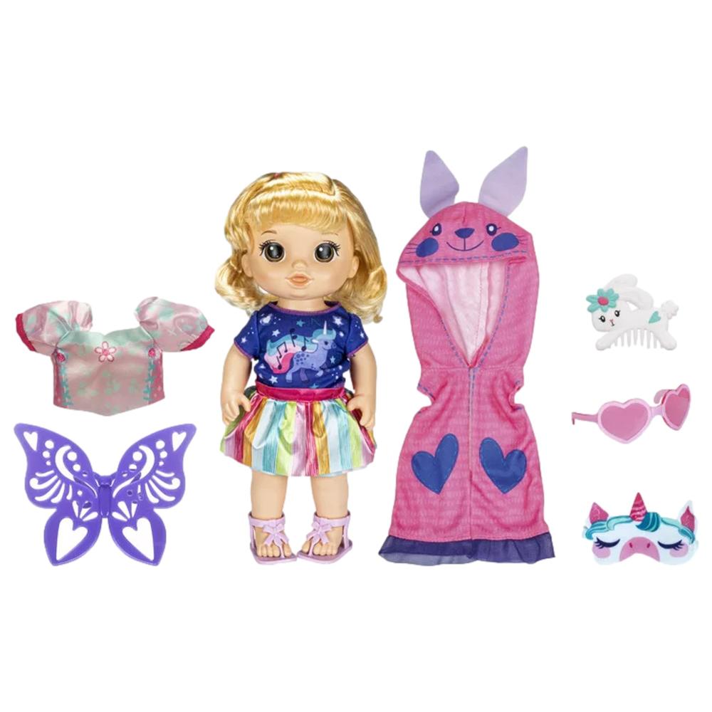 Baby Alive Magical Styles Baby Doll, Blonde Hair, 9 Dress-Up Accessories