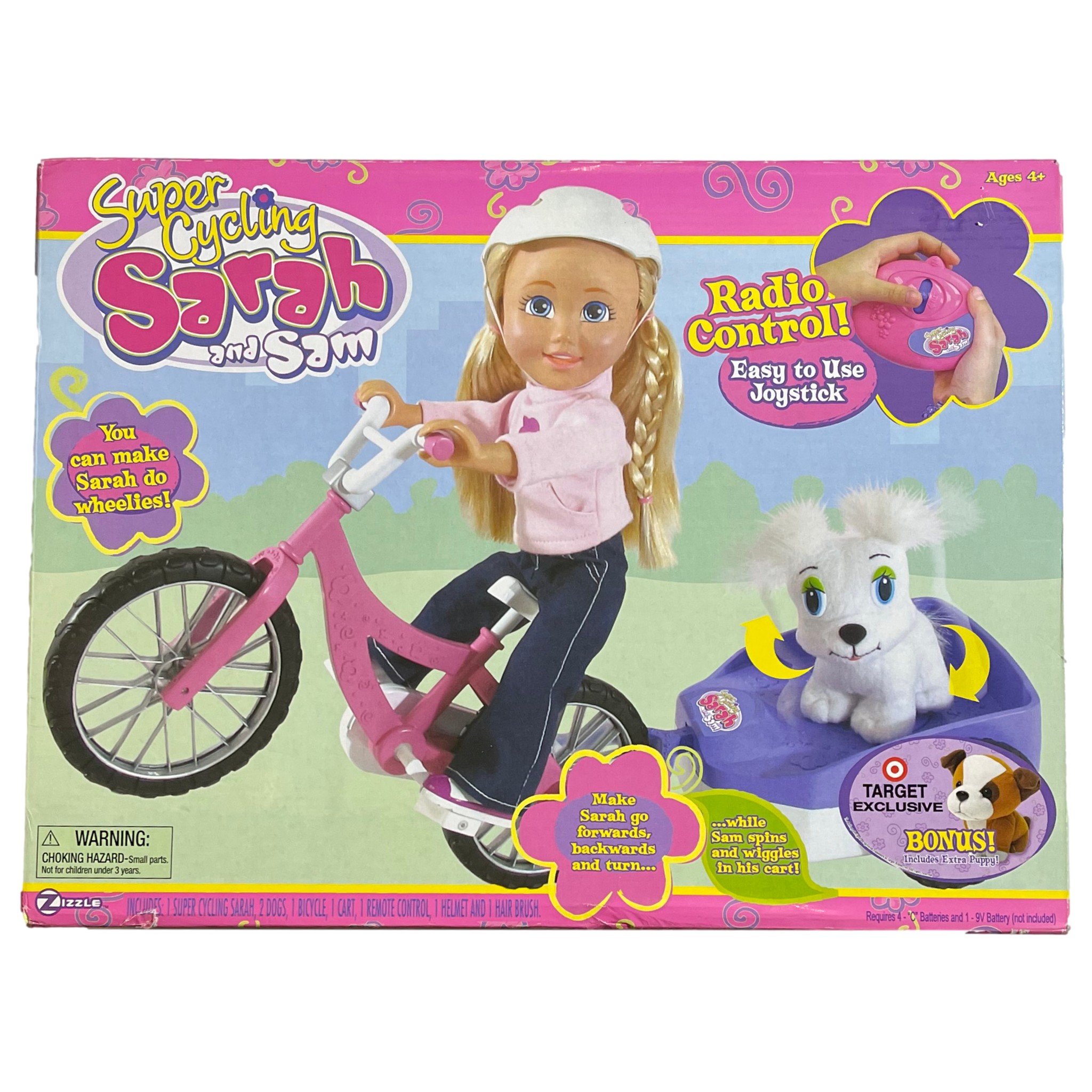 Zizzle Super Cycling Sarah and Sam Remote Controlled Bike Riding Doll RC