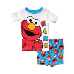 Sesame Street Infant Boys Blue & White Elmo Sesame Street Pajamas 9m