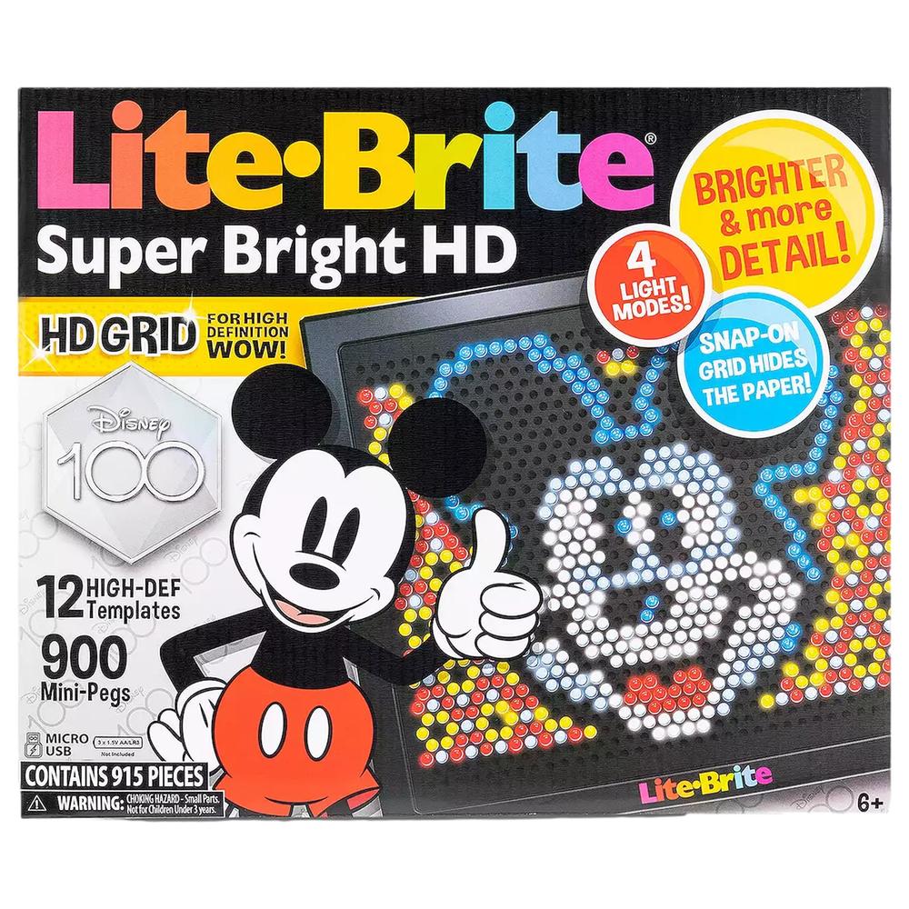Lite-Brite Disney Super Bright High Def,100 Years of Wonder Kids Arts ...