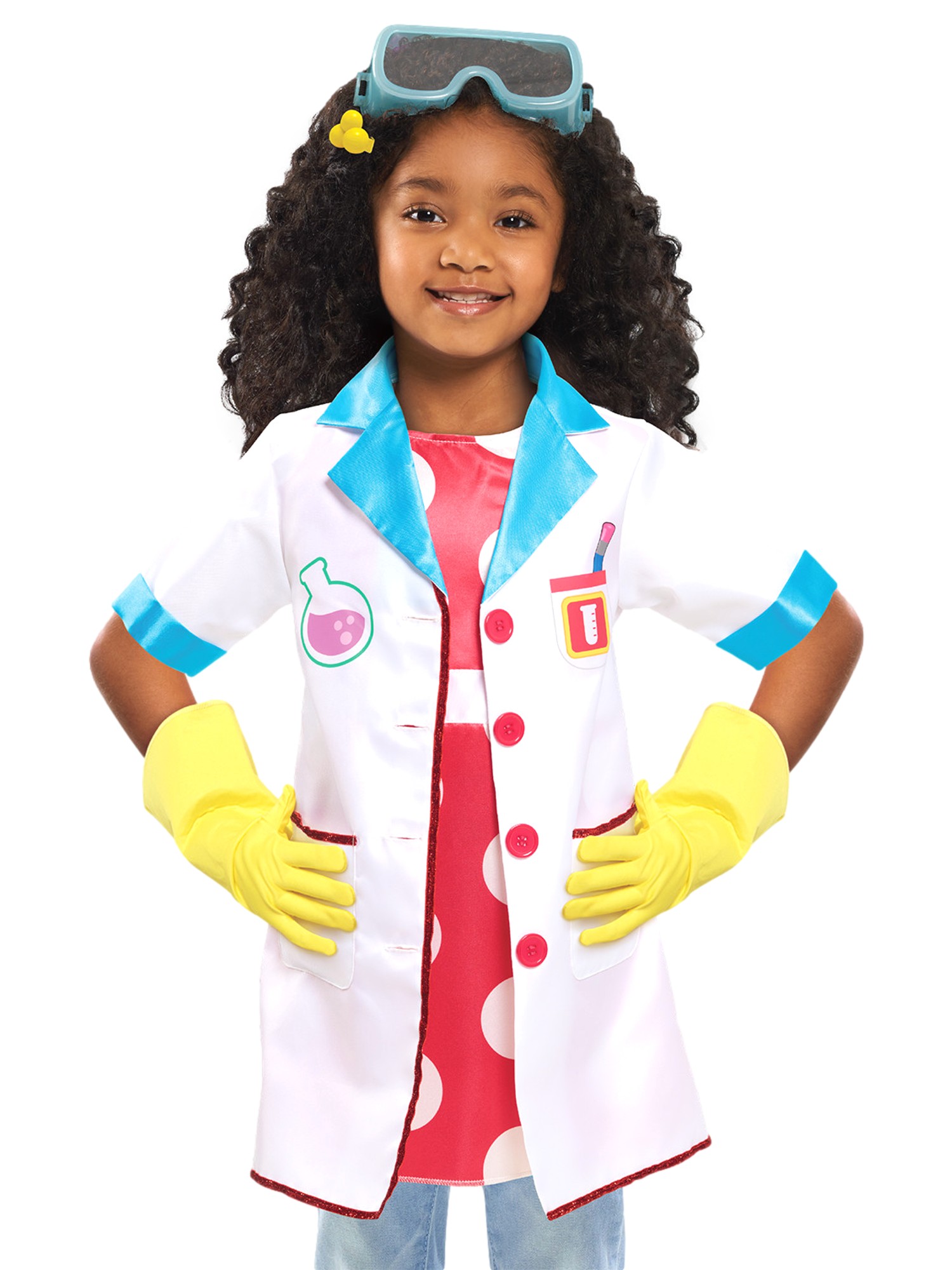 ADA TWIST Just Play Girls Ada Twist Scientist Costume Set Gloves & Lab Coat Small (4-6X)