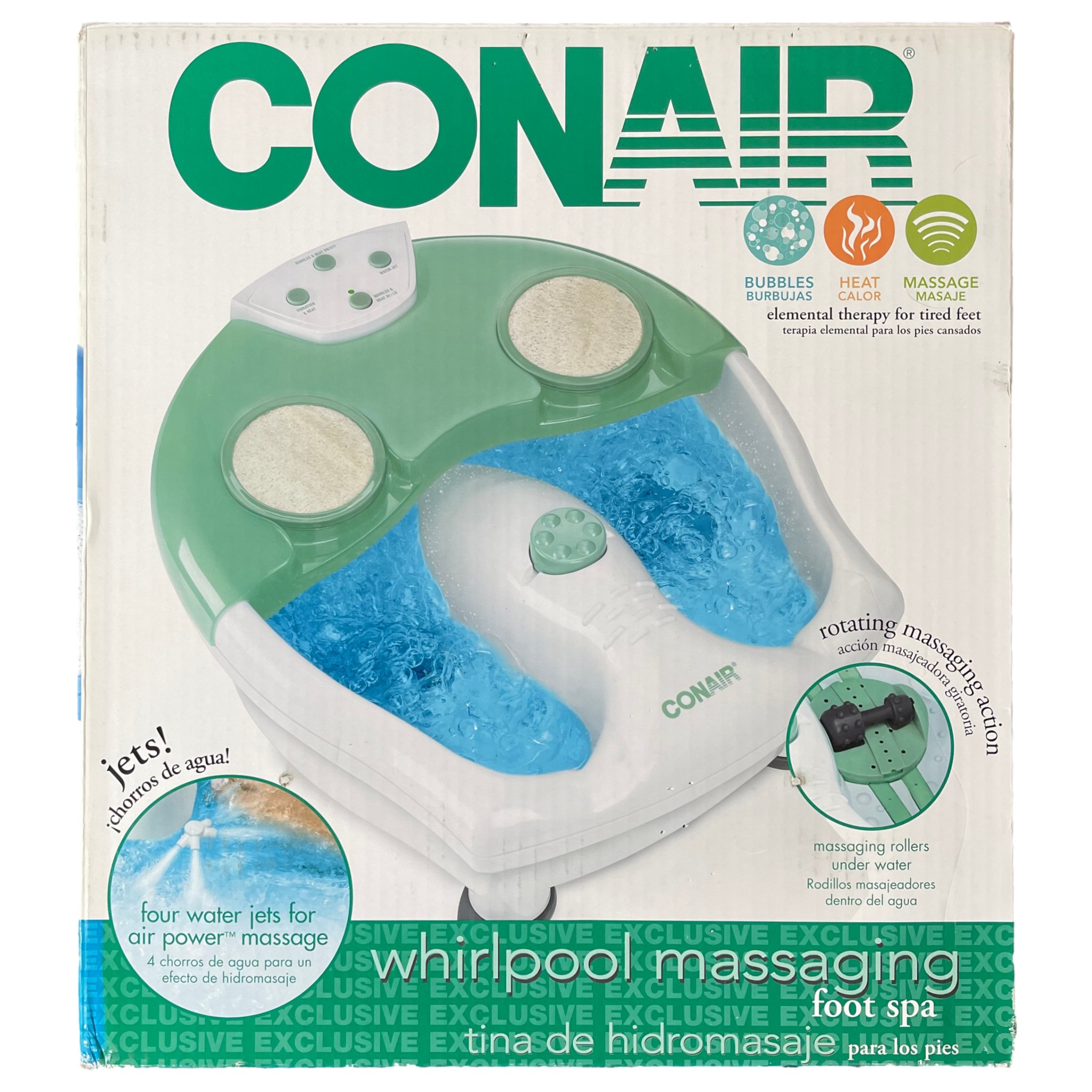 Conair Body Benefits Whirlpool Massager Foot Bath Spa Tub with Bubbles & Heat
