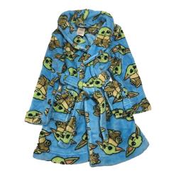Star Wars Toddler Boys Plush Blue Fleece Baby Yoda Bathrobe Bath Robe 3T