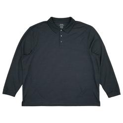 Haggar Cool 18 Pro Mens Coal Gray Long Sleeve Performance Polo Shirt XXL