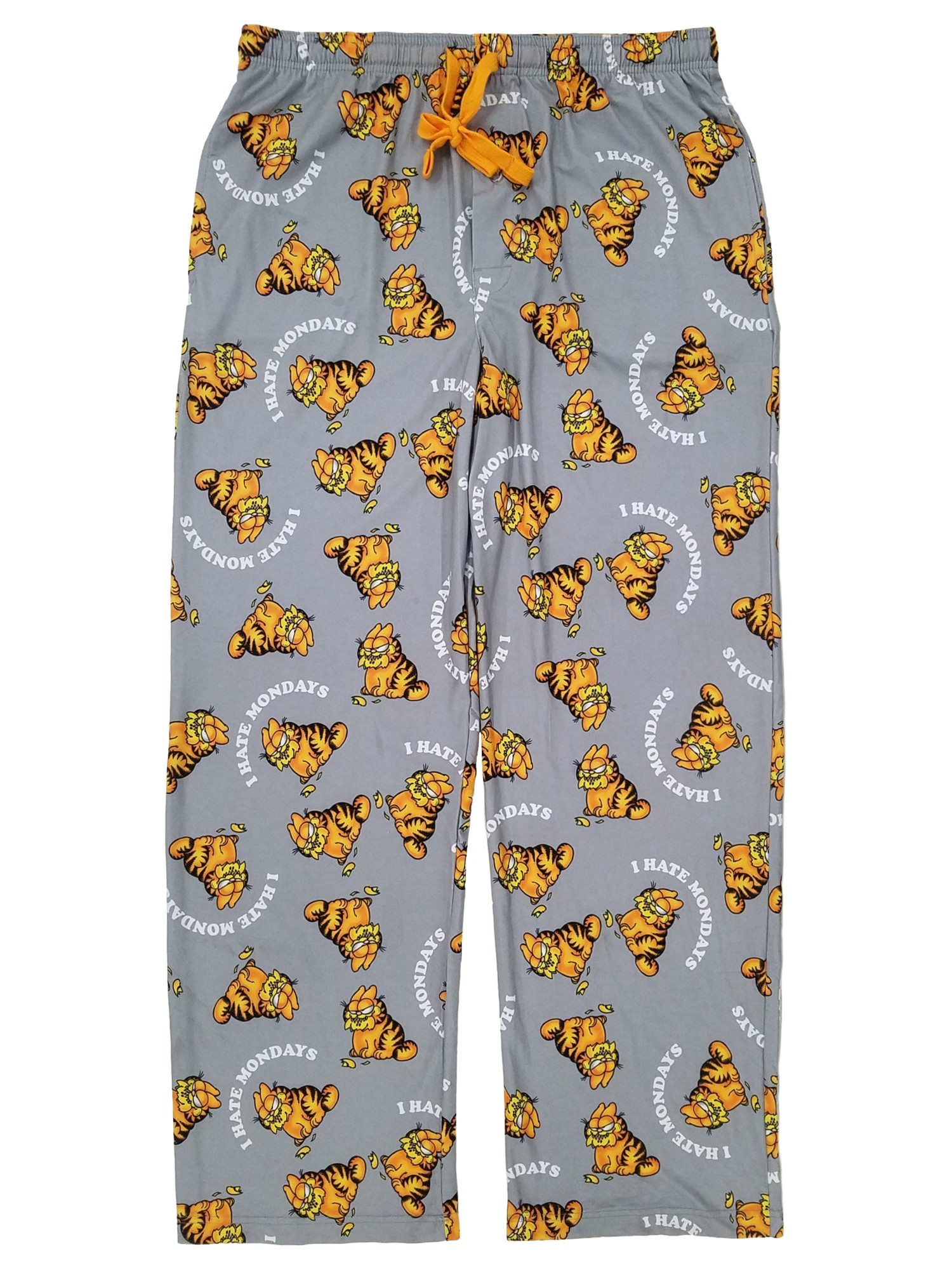 Garfield Mens Gray I Hate Mondays AOP Sleep Lounge Pant Pajama