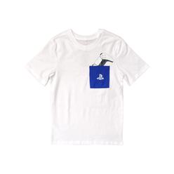 Sony Boys White PlayStation Play Station Controller Gamer T-Shirt Tee Shirt Medium 8