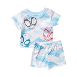 Marvel Infant Boys Blue Tie Dye Spider-man 2-Piece Pajamas PJ Set 12 Months