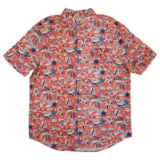 Chaps Men's & Big Men's Linen Blend Shirt with Short Sleeves, Sizes S-2xl, Size: Large, Red Chaps Men's & Big Men's Linen Blend Shirt with Short Sleeves, Sizes S-2xl, Size: Large, Red