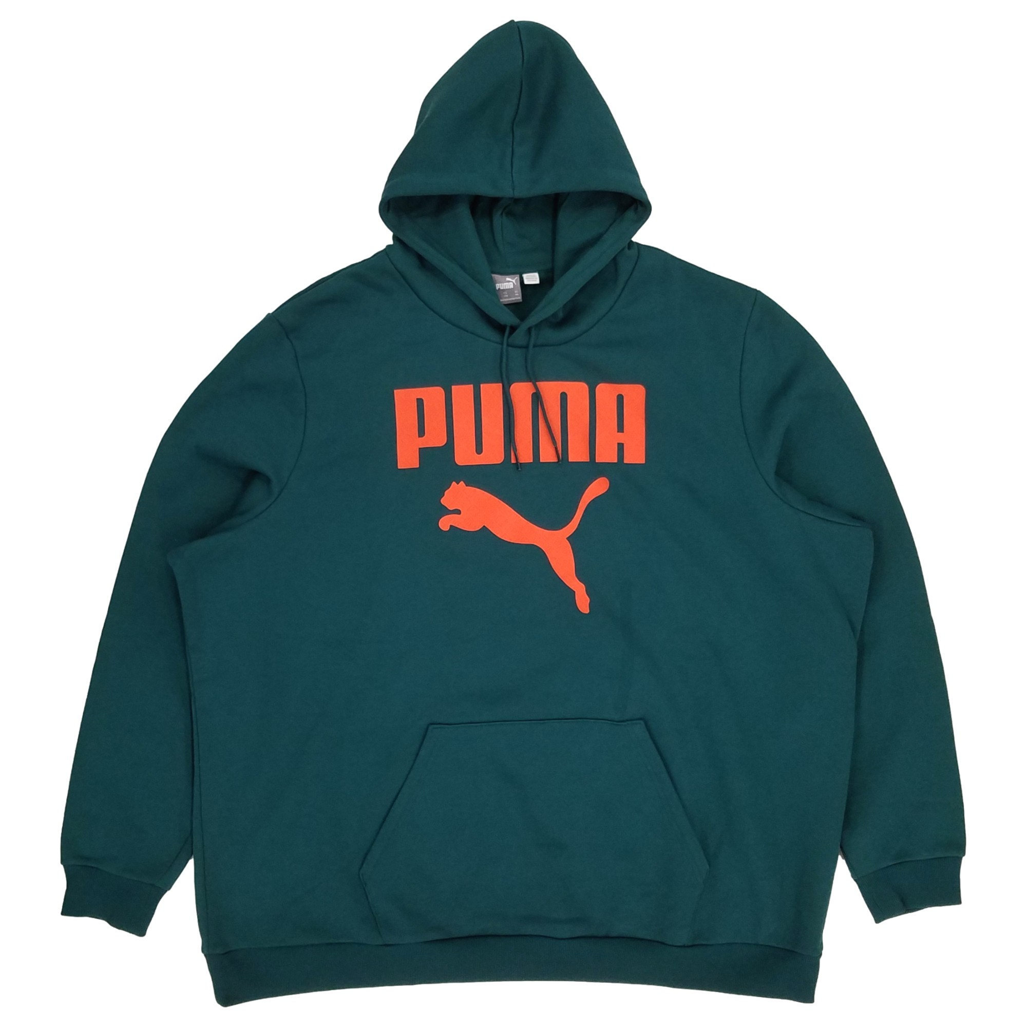 Puma PUMA Mens Big Mens Teal Green Fleece Pullover Hoodie