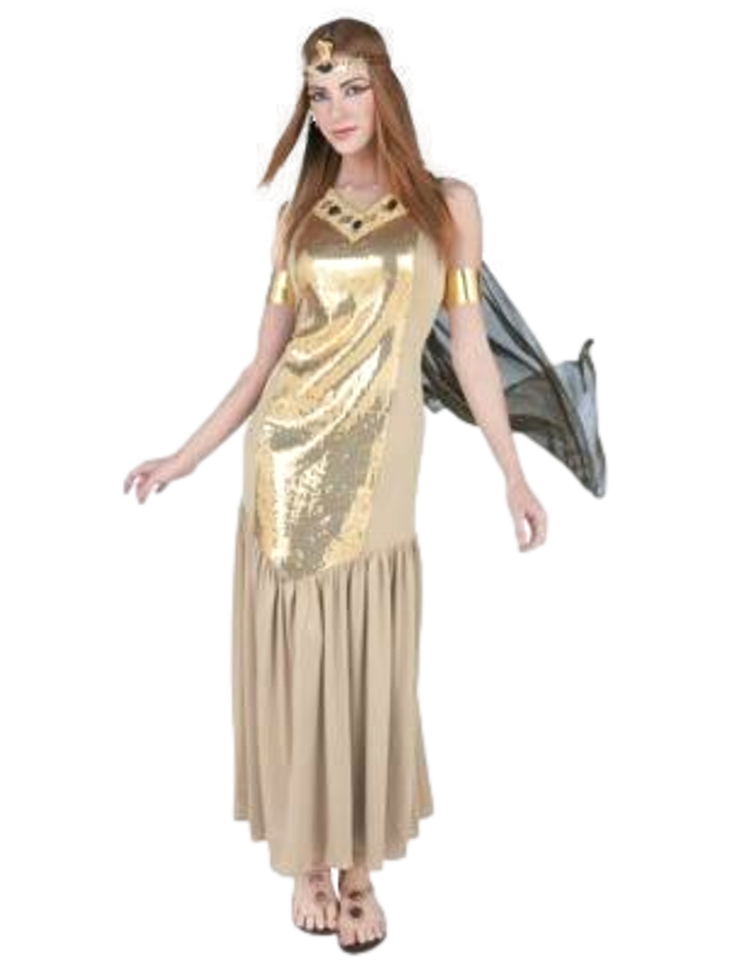 gold sequin dress halloween costume Halloween Womens Queen Of The Nile Sequin Dress Costume Large (12-14)