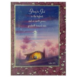Trimmerry Glory To God Christian Christmas Cards with Bible Verse Luke 2:14