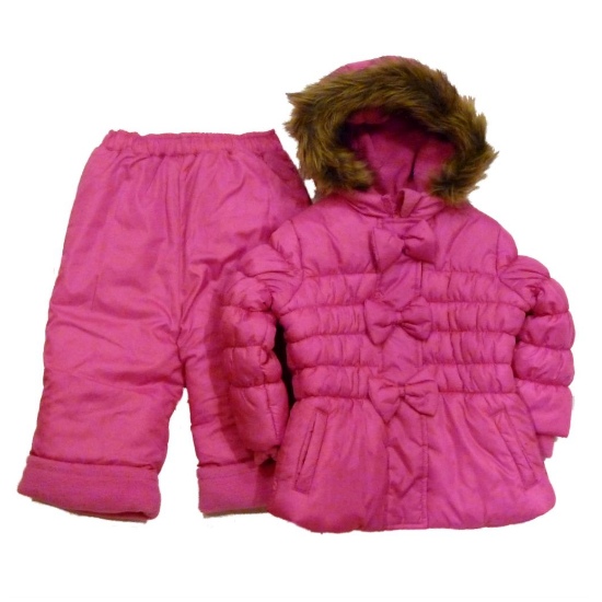 Rothchild Infant Girls Pink Outerwear Set Snow Pants Ski Jacket Coat Snowsuit 12m
