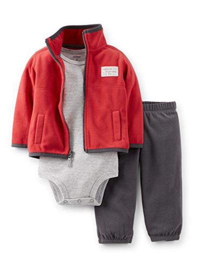 Carter's Carters Infant Boys 3 Piece Puppy Patrol Outfit Sweat Pants Creeper & Jacket Newborn