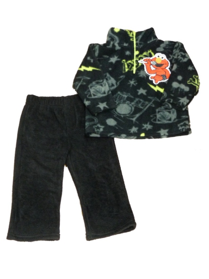Sesame Street Elmo Infant & Toddler Boys Black Fleece Jacket & Sweatpants 12m