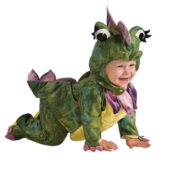Rubie's Costume Co Rubies Infant Boys & Girls Plush Green Dragon Costume Noah's Ark Outfit