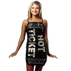 Totally Ghoul Teen Girls Green & Black Hot Ticket Costume