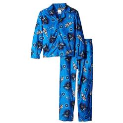 Star Wars Boys Blue Flannel Pajamas Darth Vader Sleepwear Set 4