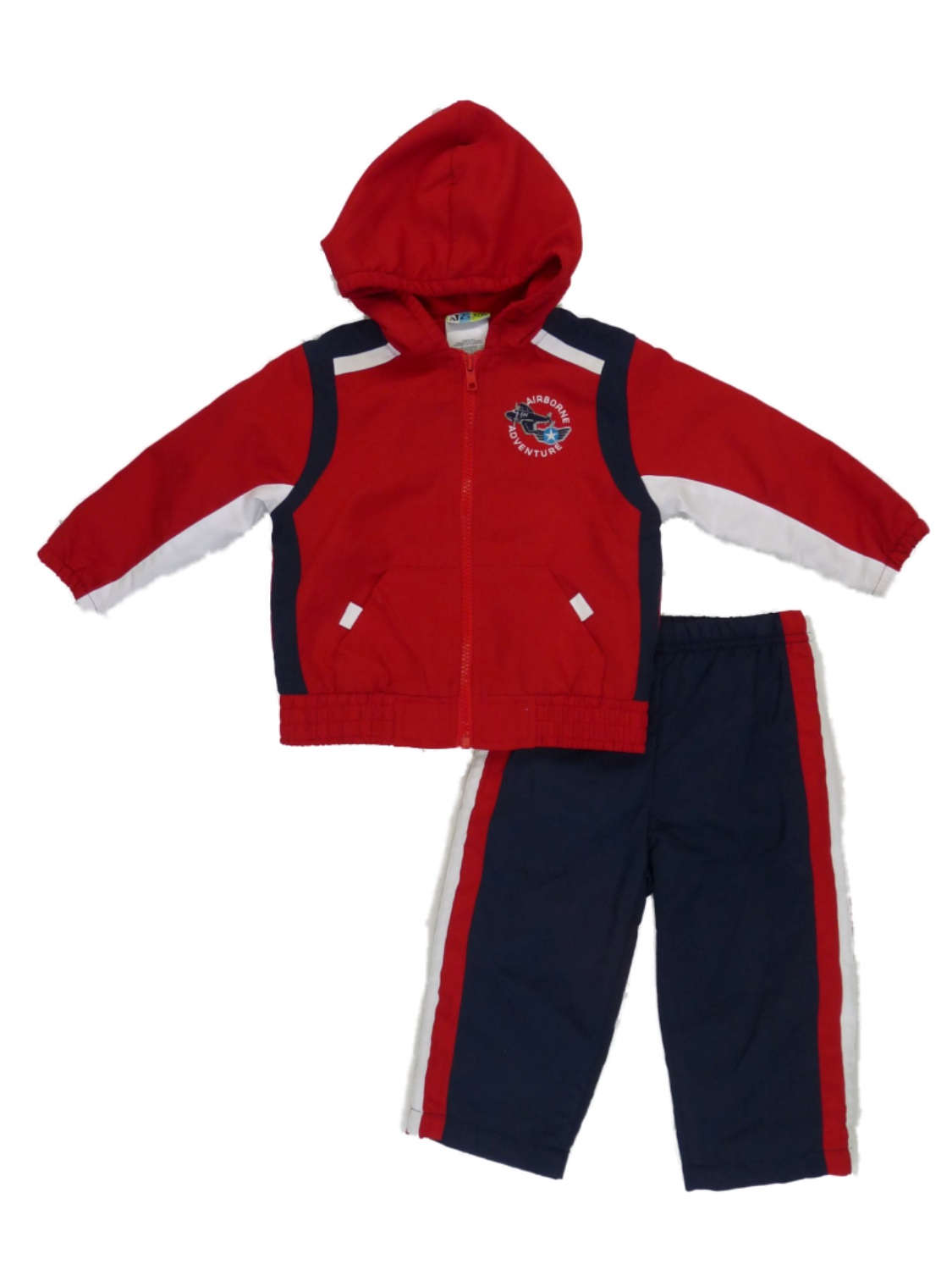 Al & Ray Infant Boys Red Airborne Adventure Jacket & Pants Track Suit Set 18m