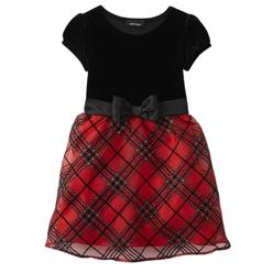 Amy's Closet Amys Closet Girls Red Red & Black Plaid Holiday Party Special Occasion Dress