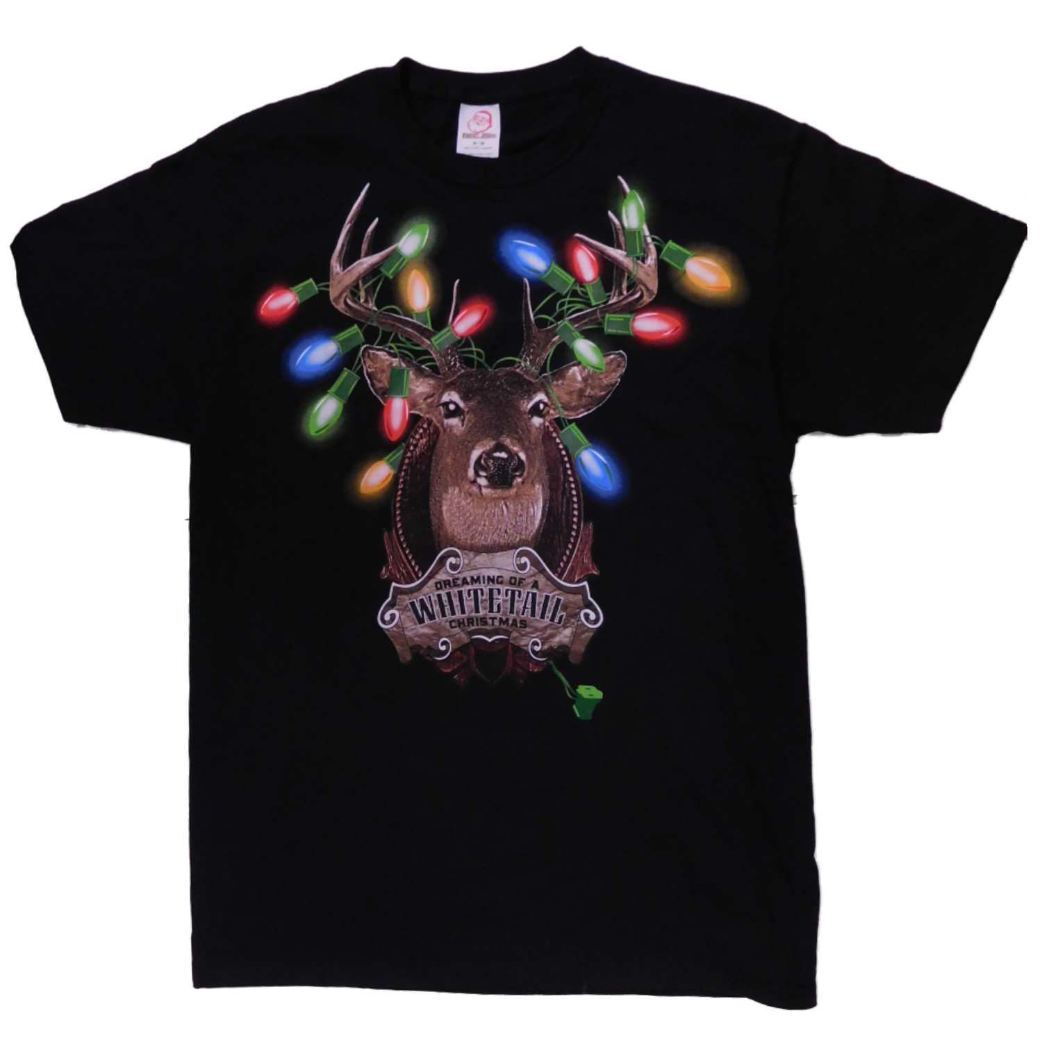 Dec 25th Mens Black Dreaming Of A Whitetail Christmas Holiday T-Shirt