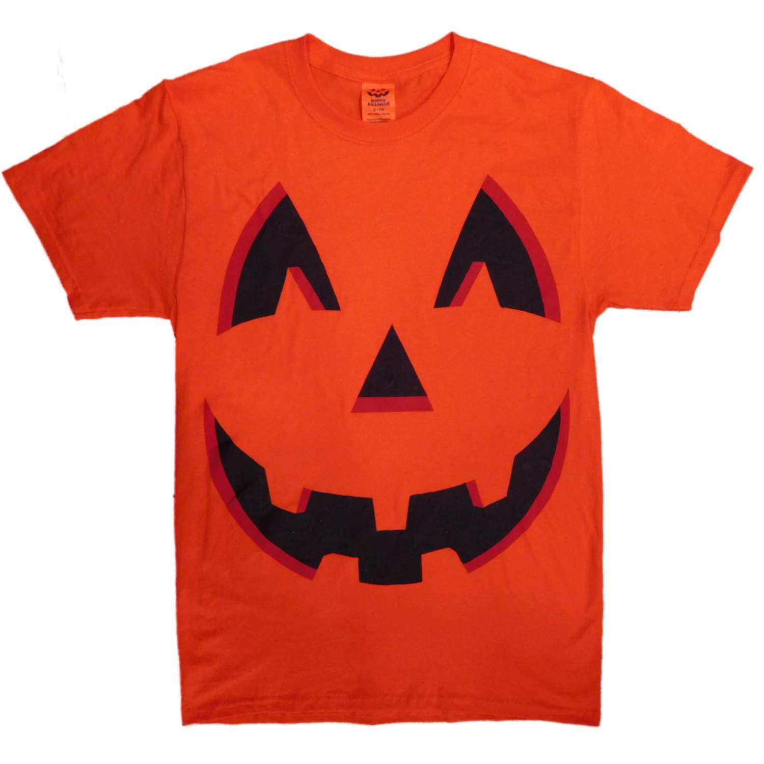 Happy Halloween Halloween Mens Orange Jack-O-Lantern Pumpkin Costume T-Shirt