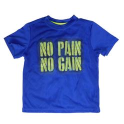 Energy Zone Boys Blue No Pain No Gain Athletic Short Sleeve T-Shirt XS