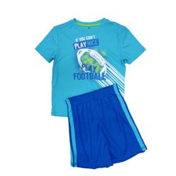 Energy Zone Boys Play Football Athletic Shorts & Shirt  Activewear X-Small 4/5