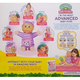 Cabbage Patch Kids 14 Inch Baby So Real Brunette Interactive Doll Cabbage Patch Kids 14 Inch Baby So Real Brunette Interactive Doll