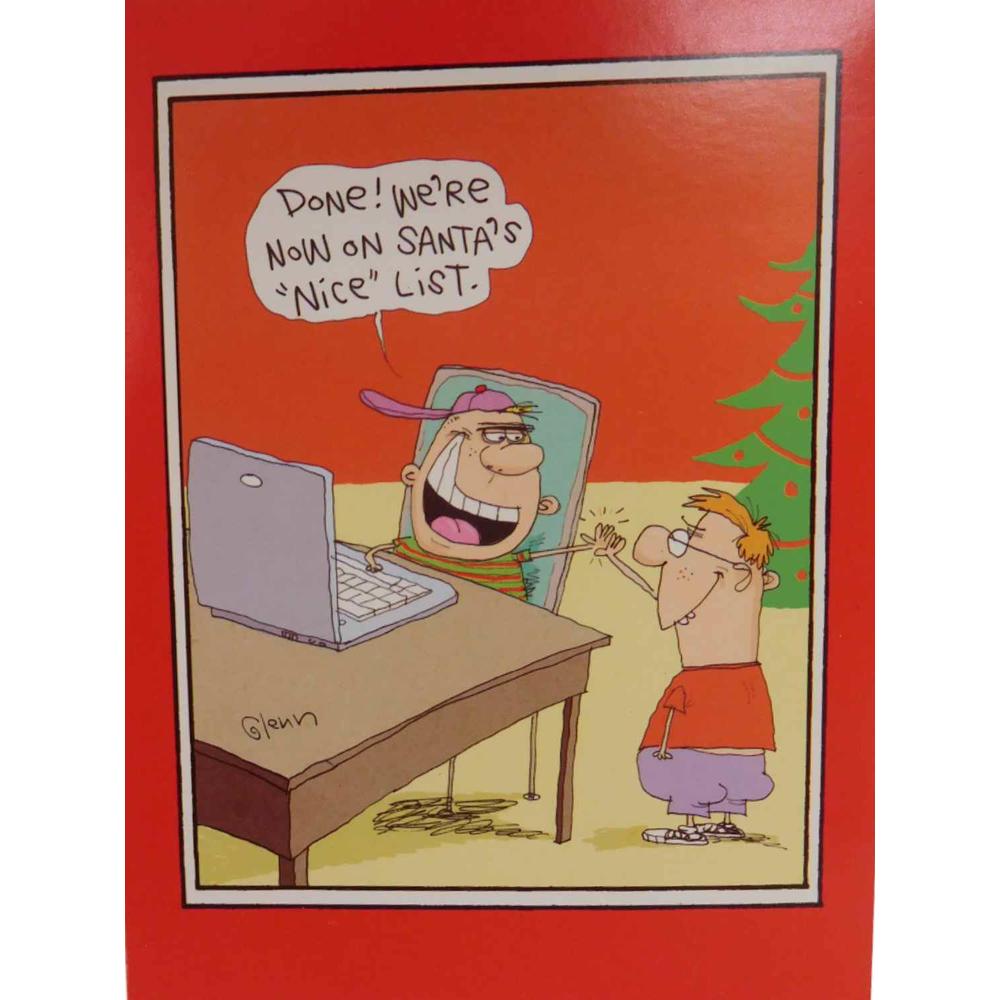 Trimmerry Funny Bad Computer Hackers Put Their Names on Santas Nice List  Christmas Cards