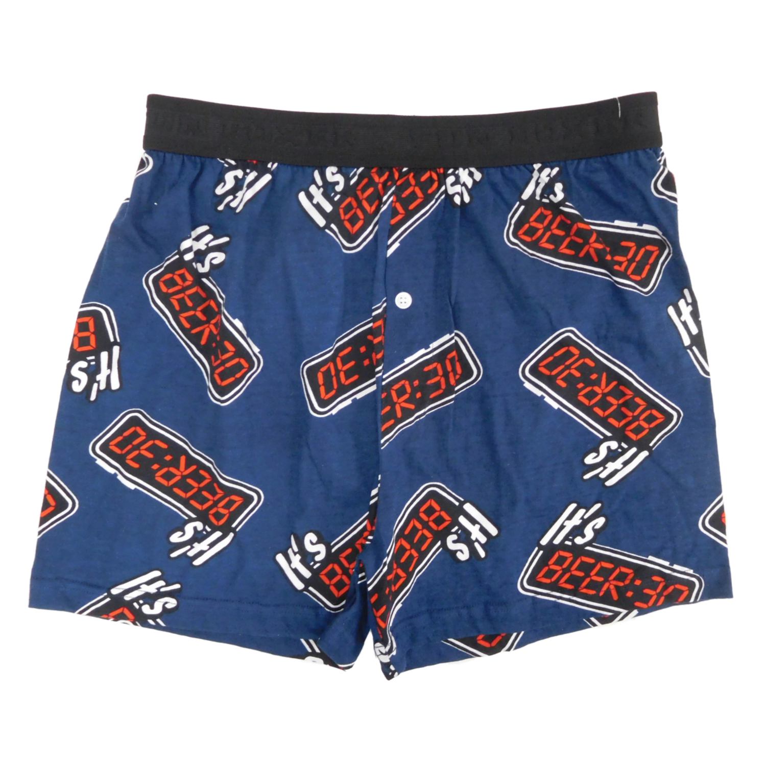 Fun Boxers Mens Blue It's Beer 30 Boxer Shorts Small