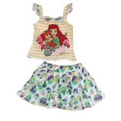 Little Girls Disney Little Mermaid Yellow Tank Top Shirt Seashell