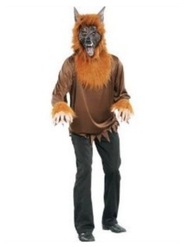 Seasons Mens Wolfman Costume With Wolf Mask