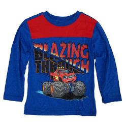 Nickelodeon Blaze and the Monster Machines Little Boys Blazing Through Long Sleeve Shirt S