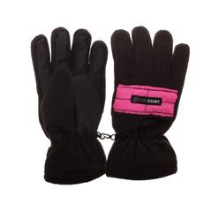Swiss Tech Girls Black & Pink Microfleece Thinsulate Ski & Snow Winter Gloves