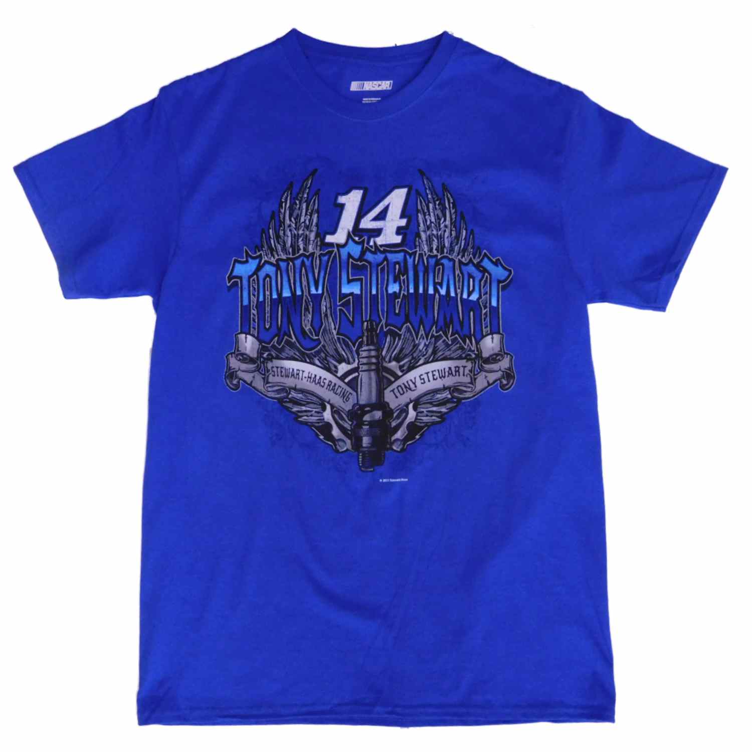 Nascar #14 Mens Blue Tony Stewart Tee Shirt Stewart-Haas Racing T-Shirt