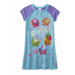 Shopkins Girls Shopkins Pajamas Super Sweet Blue Purple Donut Cupcake Sleep Dress