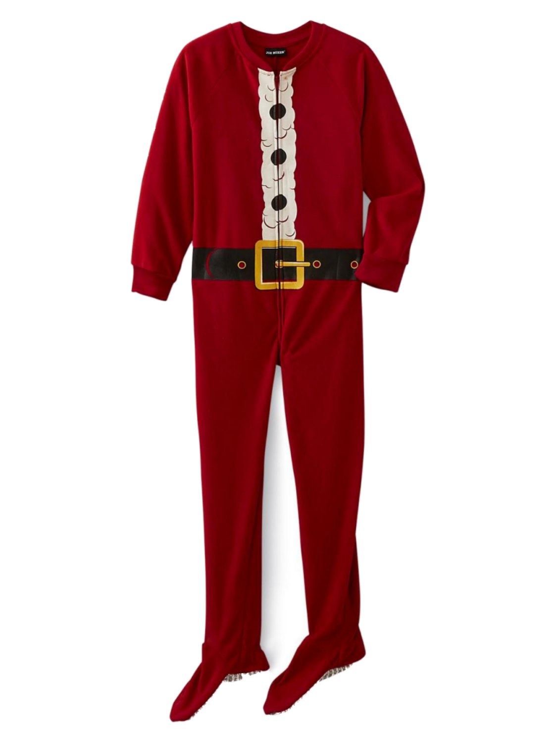 Joe Boxer Infant & Toddler Boys Red Fleece Santa Claus Christmas Sleeper Footie Pajama