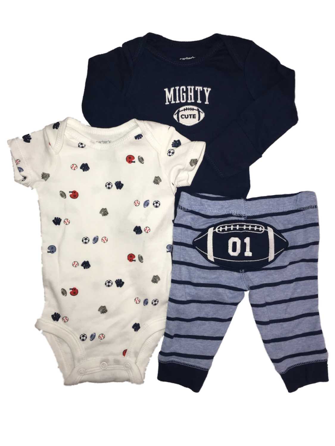 Carter's Carters Infant Boys Football Soccer Baseball Baby Outfits Bodysuit & Sweatpants
