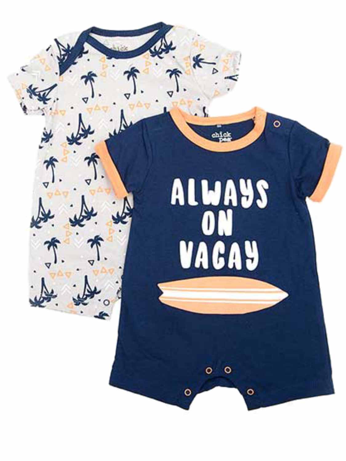 Carter's Chick Pea Infant Boys Palm Trees & Surf Baby Romper Vacay Bodysuit Outfits