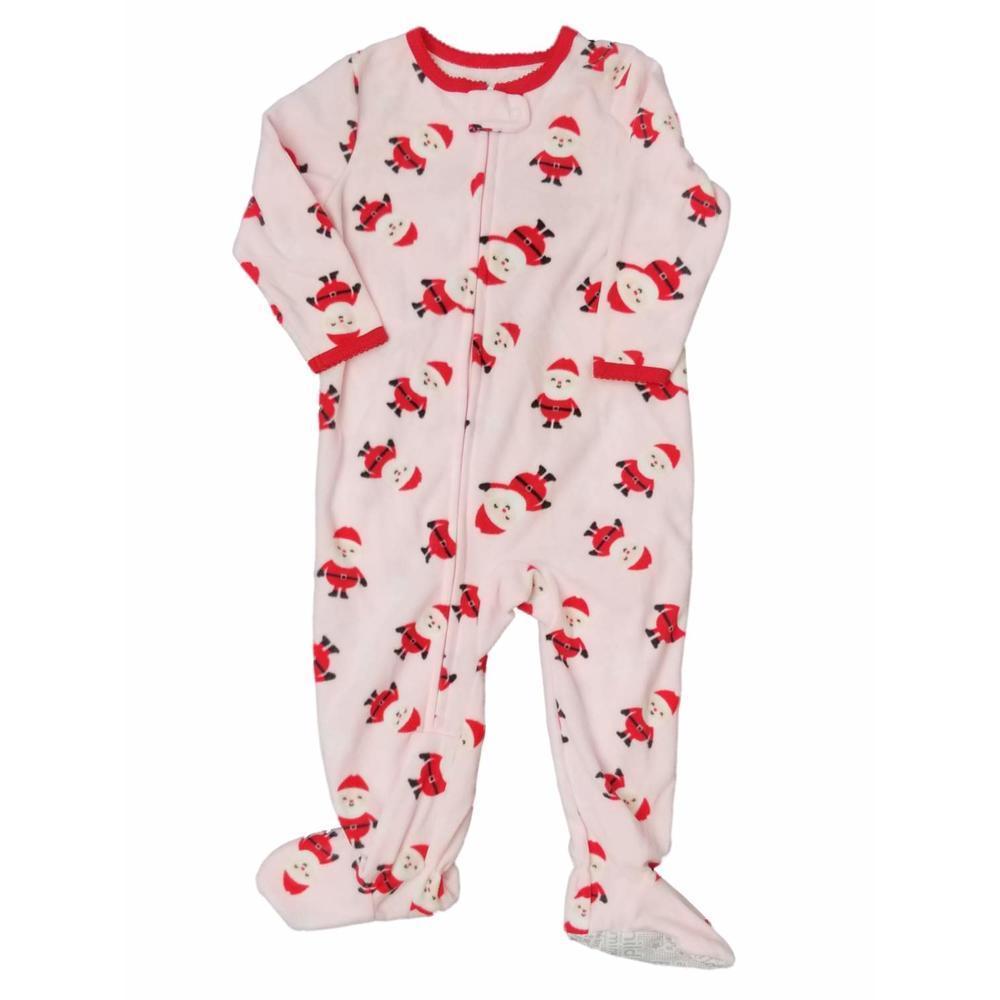 Carter S Carters Infant Girls Pink Fleece Santa Sleeper Holiday