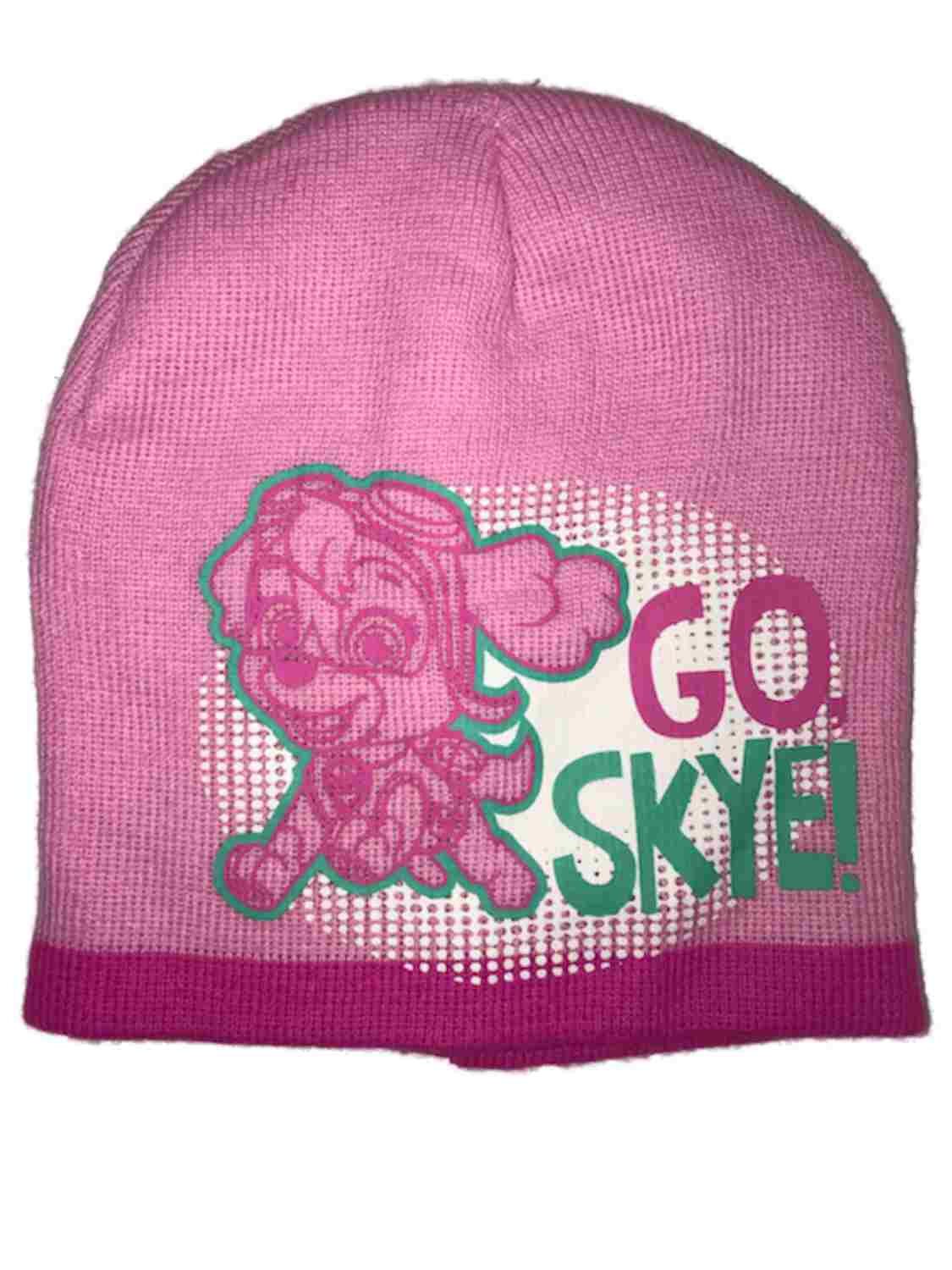 Nickelodeon Girls Pink Paw Patrol Go Skye Knit Beanie Winter
