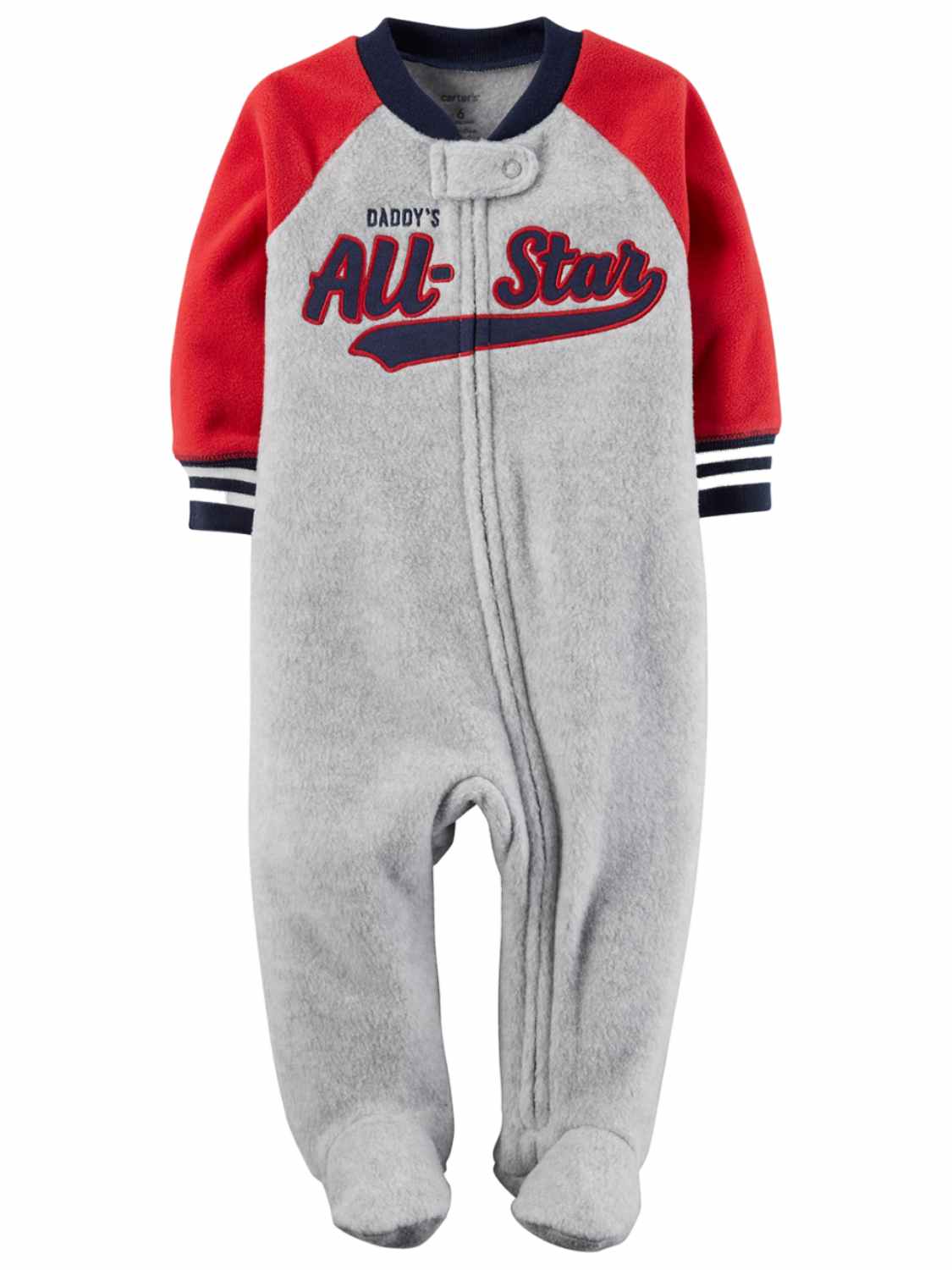 Carter S Carters Infant Boys Daddys All Star Fleece Sleeper Sleep Play Footie Pajamas Carter S Carters Infant Boys Daddys All Star Fleece Sleeper Sleep Play Footie Pajamas