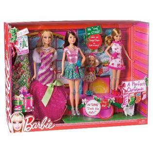 Barbie Doll Her Sisters Christmas Set 4 Holiday Dolls Stage Sing