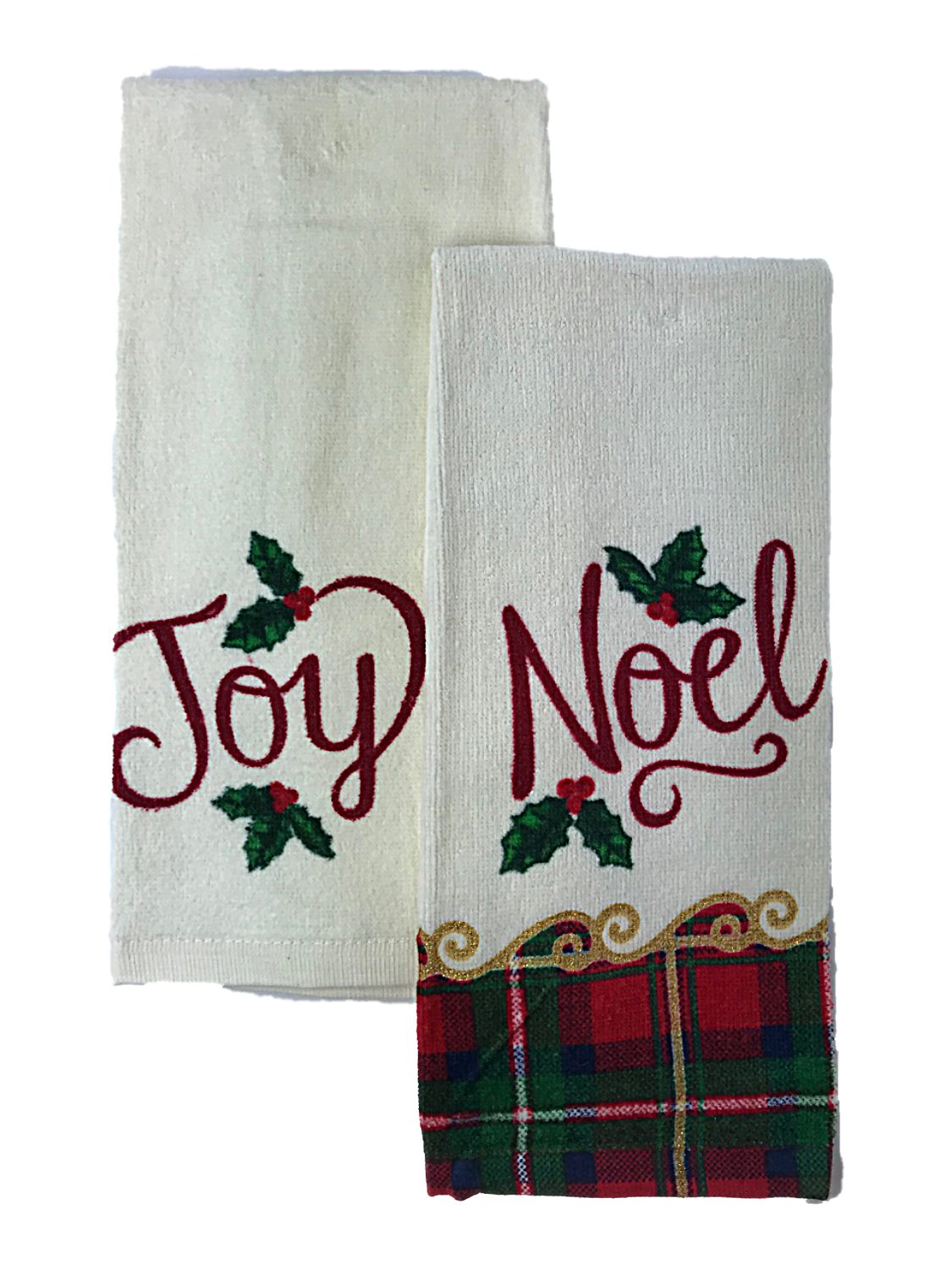 Home Items For The Sears St Nicholas Square Joy Noel Plaid Kitchen Towel Set 2 Dish Towels