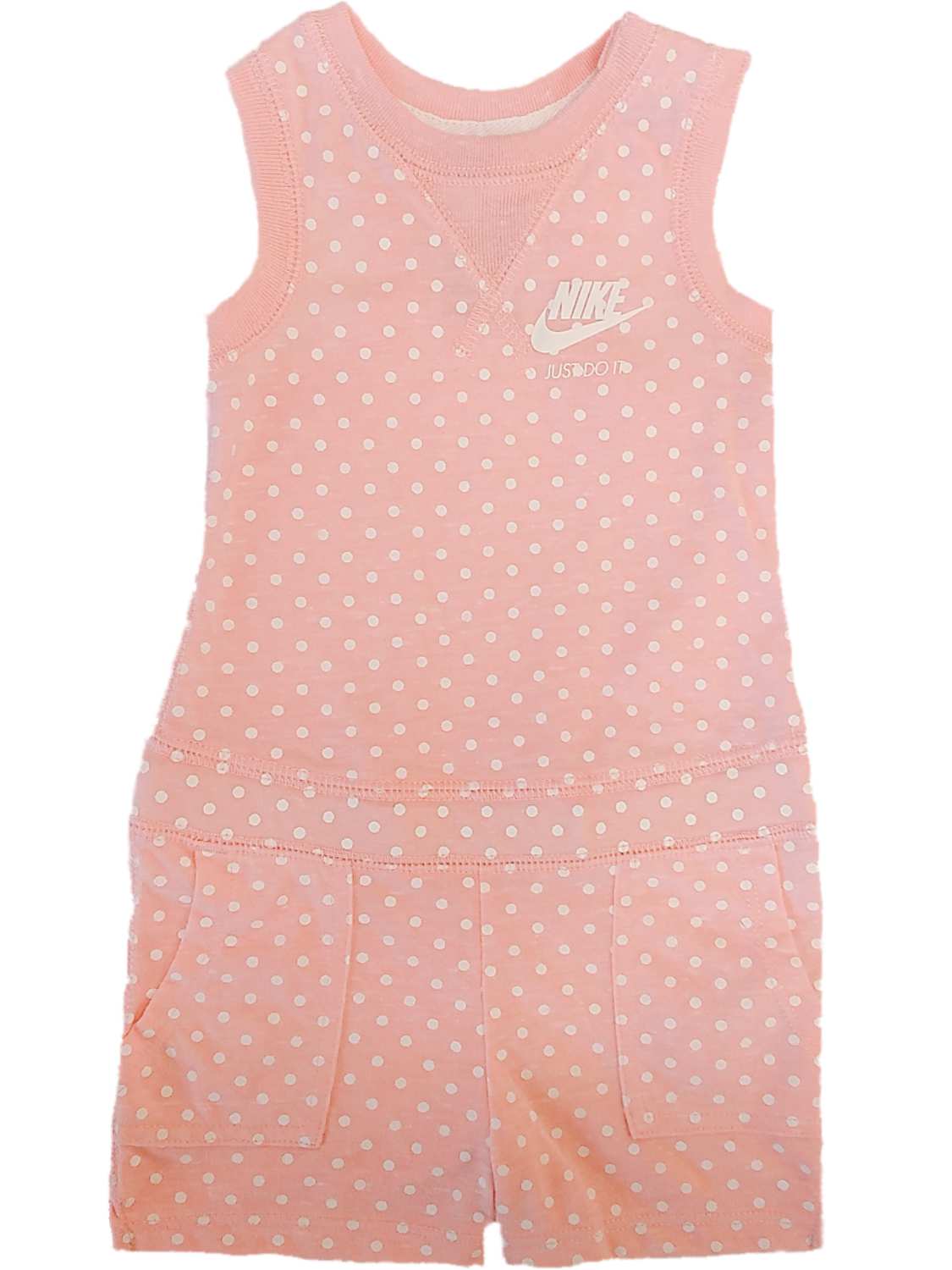 Nike Infant Girls Pink Polka Dot Bodysuit Romper Jumper Baby