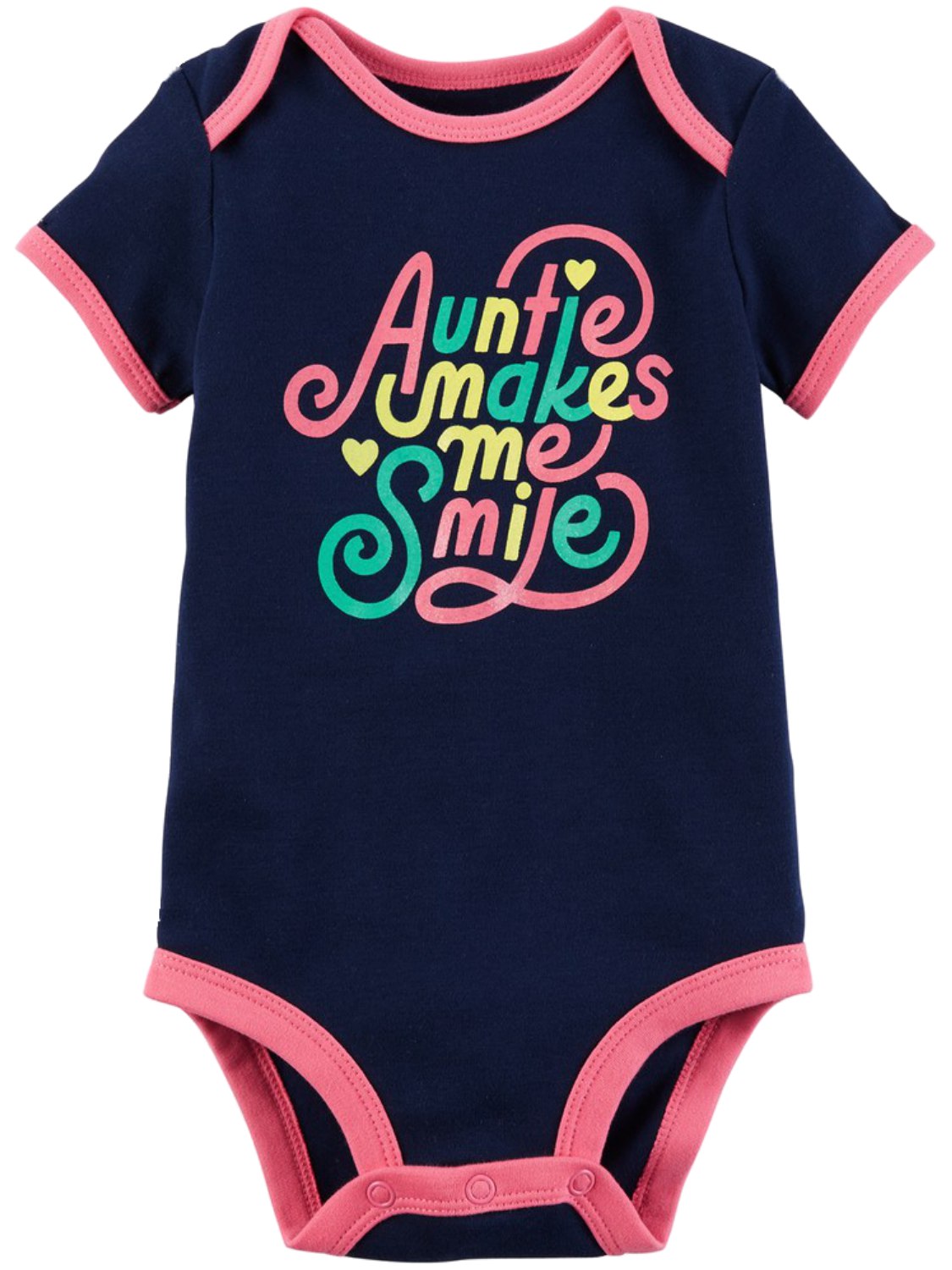 Carter S Carters Infant Girls Blue Auntie Makes Me Smile Bodysuit
