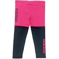 Adidas Girls Black & Hot Pink Athletic Leggings Yoga Stretch Pants